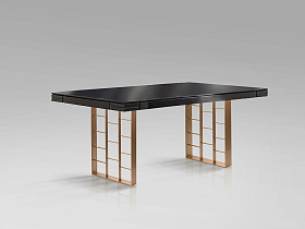 Vita Обеденный стол антрацит-розовое золото 200