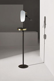 Вешалка напольная с зеркалом Momentos W черный ясень / мрамор Sahara Noir