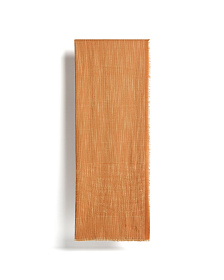 Плед Sareli из оранжевой смесовой шерсти 130 x 170 см