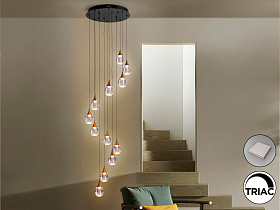 Corina Люстра 12L черно-медный