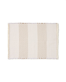 Коврик для ванной Bina из 100% хлопкового жаккарда цвета экрю 50 x 70 см