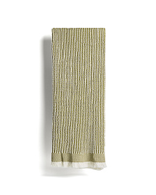 Хлопковый плед Lideba в зеленую полоску, 100 x 170 см