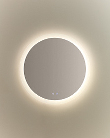 Круглое зеркало для ванной Mervi со LED подсветкой и защитой от запотевания Ø 60 см