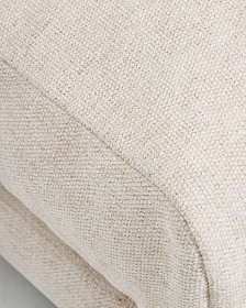 Пуф для ног Veliro из бежевой синели 85 x 90 см