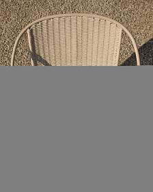 Кресло уличное Atrani из стали и веревки цвета таупе