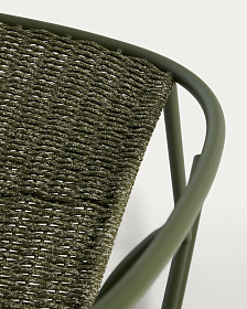 Уличное кресло-качалка Atrani из оцинкованной стали и зеленой веревки