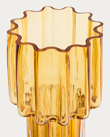 Оранжевая стеклянная ваза Cristila, 30 см