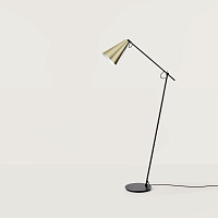 Торшер Boa черный - латунь