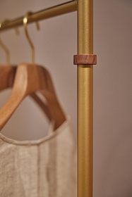 Вешалка Arco золотой металл / орех