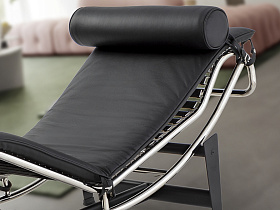 Leco Шезлонг из кожи черный