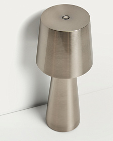 Настольная лампа Arenys малая из металла с блестящей серебристой отделкой