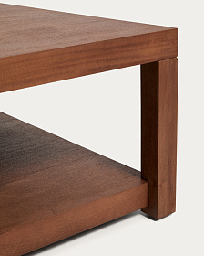 Приставной столик Norani из массива акации с отделкой шпоном акации, 90 x 90 см