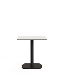 Dina Уличный стол белый на черном металлическом основании 68 x 68 x 70 см