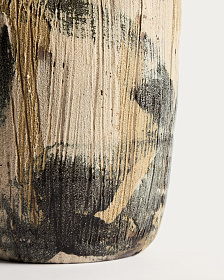 Коричневая керамическая ваза Dirva, 23 см