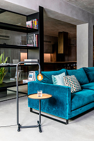 Торшер с подносом Guest черный