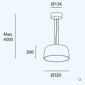 Подвесной светильник Levels 1 Body Ø320mm 00-A025-05-08
