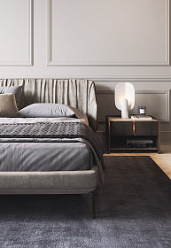 Кровать Sahara 160x200 ткань/кожа