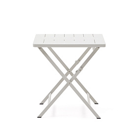 Стол садовый складной Torreta из алюминия с белой отделкой 70 x 70 см