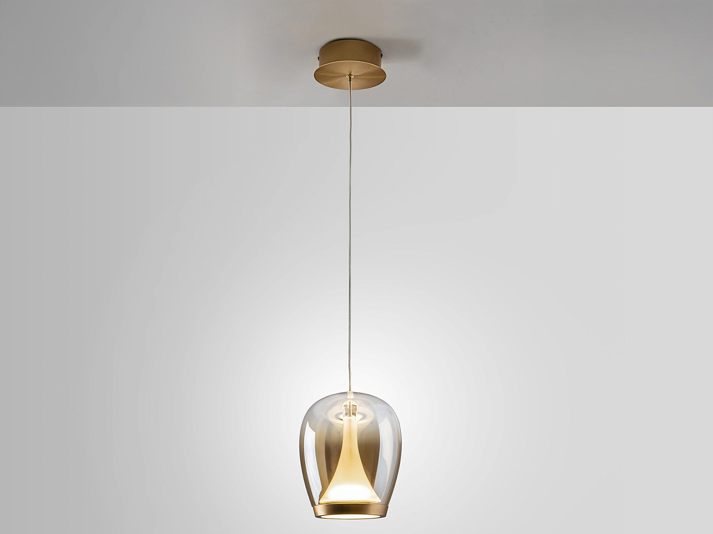 Suspiro Подвесной светильник золотой/янтарный D18