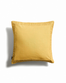 Чехол для подушки Luadia из желтого хлопка с плиссировкой, 50 x 50 см