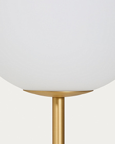 Торшер Brisia в матовой латунной отделке со стеклянным плафоном Ø30 см