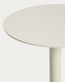 Уличный столик Asinara из алюминия цвета таупе, диаметр 40 см