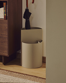 Atin Большая подставка для зонтов из бежевого металла