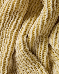 Хлопковый плед Lideba в желтую полоску, 100 x 170 см