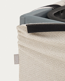 Основание кровати Nelzi из шенилла цвета экрю для матраса 180 x 200 см