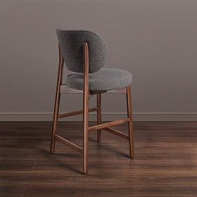 Полубарный стул Clemente ткань Loop 19, итальянский орех