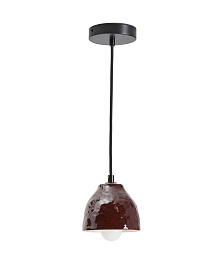 Подвесной светильник Drava из керамики бордового цвета