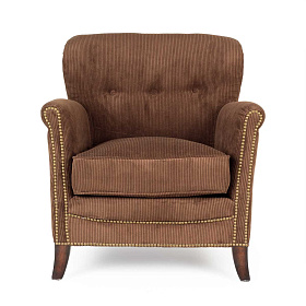 Коричневое вельветовое кресло Motto
