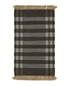 Коврик Barani из полипропилена коричневого и чёрного цвета 60 x 90 см