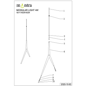9364+9229 (5L) Подвесная люстра MANTRA ARRECIFE