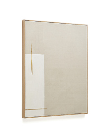 Salin Абстрактная картина с вертикальной льняной полосой 80 х 100 см