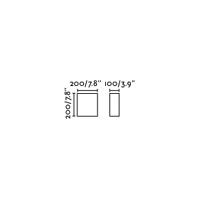Настенный светильник Otton SQ 200 SQ из льна 200x205x108