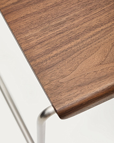 Скамья Tarsel из 100% орехового шпона с конструкцией из матовой стали