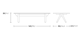 Журнальный столик Vieques алюминий KS4101400