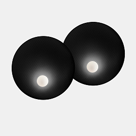 Настенный светильник Trip Double ø460mm / ø460mm E14 18W черный 414lm