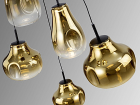 Aledis Люстра 5L черно-золотой