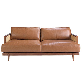 Диван 3-х местный 6177/KF8031-3P-M2731 из коричневой кожи