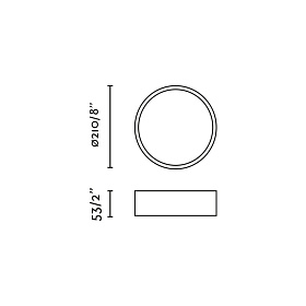 ARIS Потолочный светильник белый/белый LED 20W 2700K