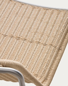 Уличное кресло Tavari из бежевой веревки и стали