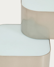 Настольная лампа Tanden из серого металла с матовой отделкой