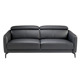 Диван 2-х местный 6058/5359-2P черный кожаный