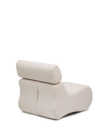 Club Кресло цвета экрю из ткани букле