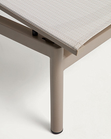 Шезлонг Lesina из алюминия и ткани цвета экрю