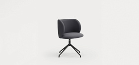 Поворотный стул Mogi темно-серый с черными ножками