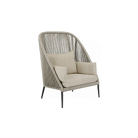Кресло с высокой спинкой RODONA BEIGE-CARBON