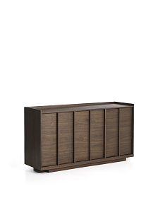 Комод Onix с отделкой из орехового шпона темного цвета, 150 x 80 см